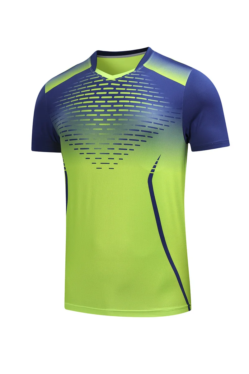 Camiseta de bádminton para hombre y mujer, ropa de poliéster transpirable para tenis de mesa, camisetas de tenis de manga corta de secado rápido, 211