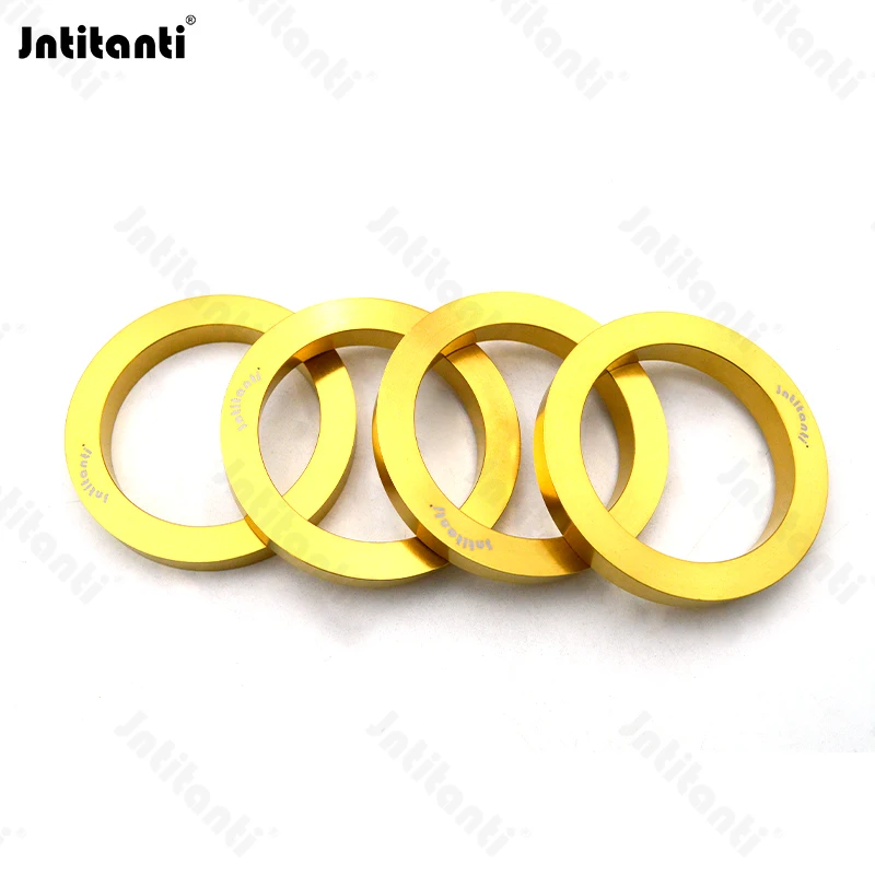 Jntitanti high Quality Gr.2 titanium Hub Centric Rings 4pcs Gr.2 titanium Wheel Spacer Center Rim Ring