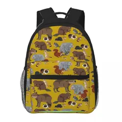 I Am Thankful For Rodents Fashion Brand Children's Cartoon Schoolbag Boys and Girls Backpack Cute Two-Shoulder Bag Kids 16inch