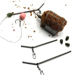 Carp Fishing Kit Anti-Tangle Leger Booms 7/9cm With Rolling Hook Snap Swivel For Feeder Cage Carp Rig Accessories Tackle