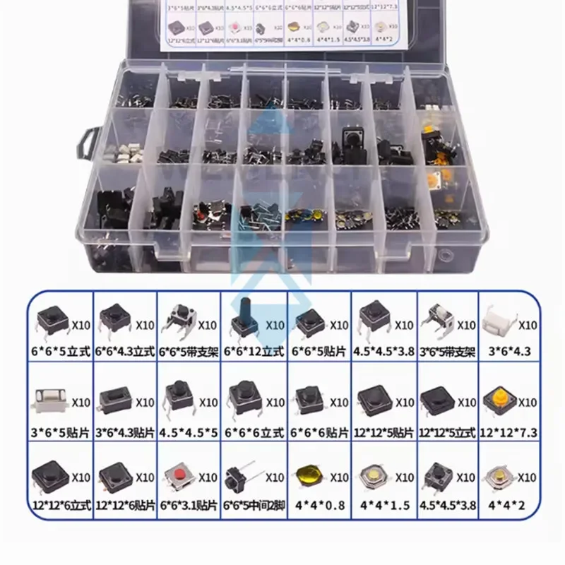 240 יח'\קופסא מתג מיקרו מתג דחיפה שונים מתג שינוי גודל 25 סוגי עלה מיני מתג sd לטבול 2*4 3*6 4*6 4*6 4*6 4*6 4*6 ערכה די