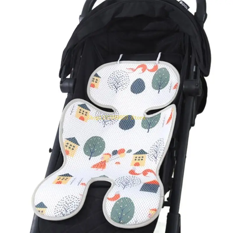 

Baby Stroller Liner Baby Car Body Support Cushion Comfortable Baby Pad Baby Pram Cushion Cartoon Cushion J0MF