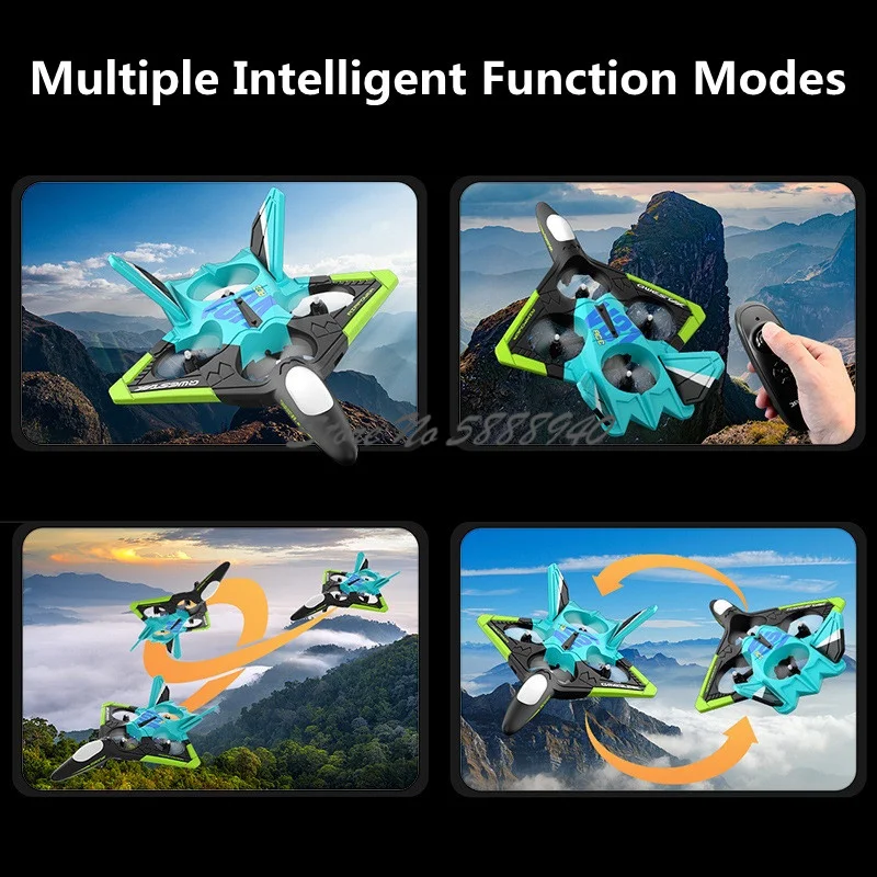 4K Camera Aerial Remote Control Fighter 2.4G 150M 3D Roll Attitude Hold Headless Mode EPP Gravity Induction RC Airplane Model