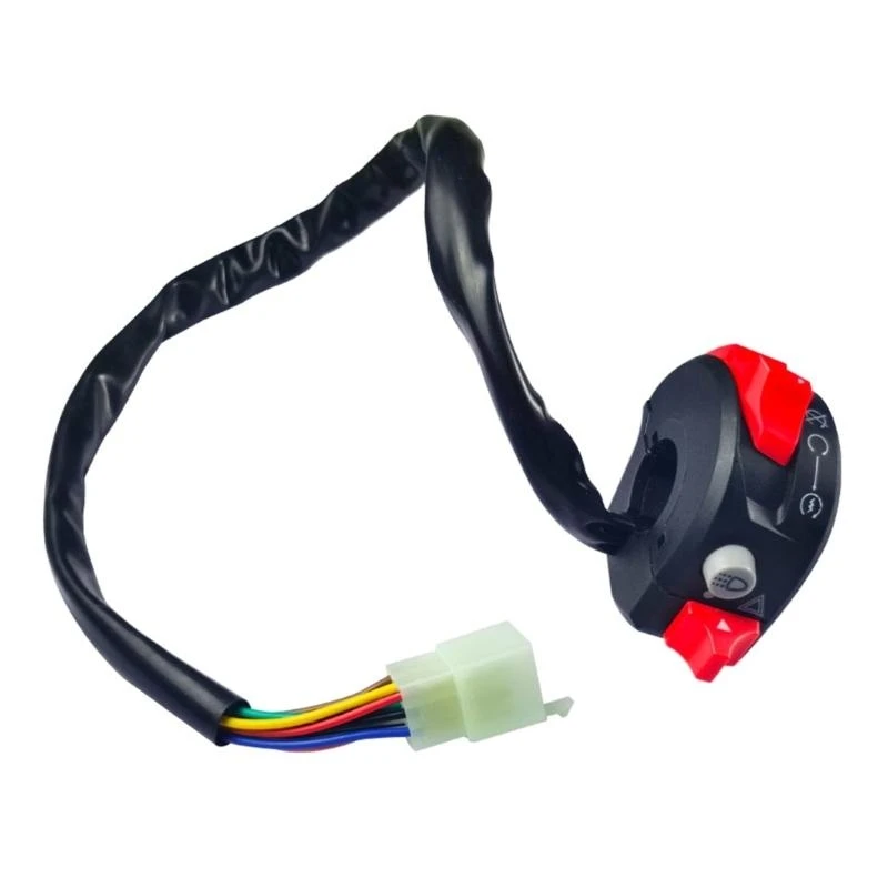 

652F 22mm Motorcycle Control Button Headlight Warning Light Start Handlebar Scooter Handlebar Mount