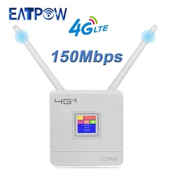 Eatpow-ワイヤレスルーター4glte,ルーター150mbps,ホームアクセスポイント,cpeルーター,wifiモデム,rj45ポート,SIMカードスロット付き