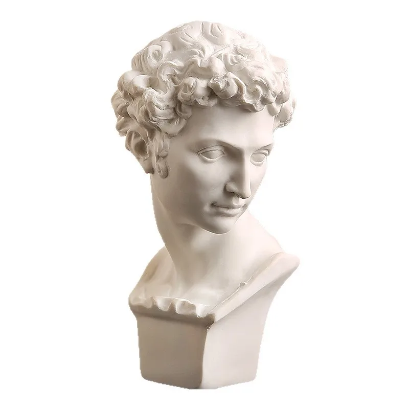 تمثال صغير من Nordic David - منحوتة فنية من الراتنج لسطح المكتب وتصفيف رف الكتب ودعامة الصور وقطعة ديكور منزلي بسيطة