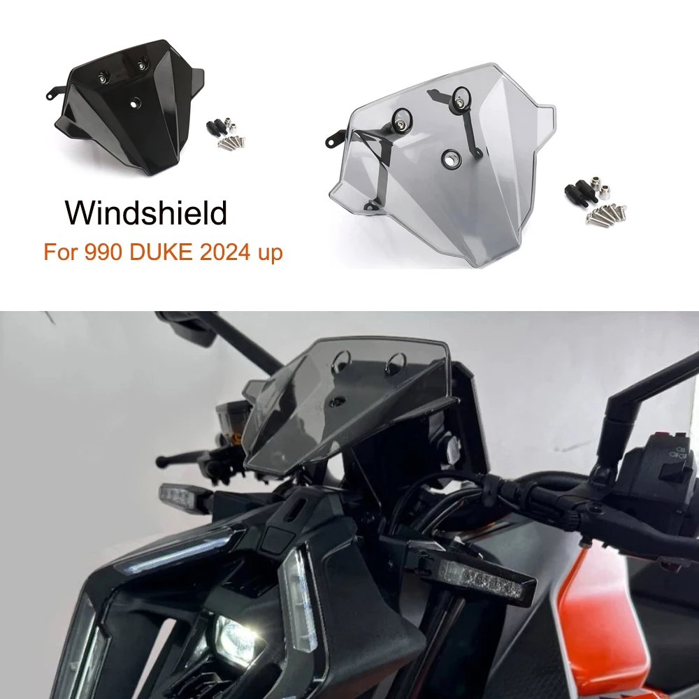 

For 990 Duke 990 990Duke Duke990 2024 2025 Motorcycle Accessories Windscreen Deflector Protector Windshield Wind Shield Screen