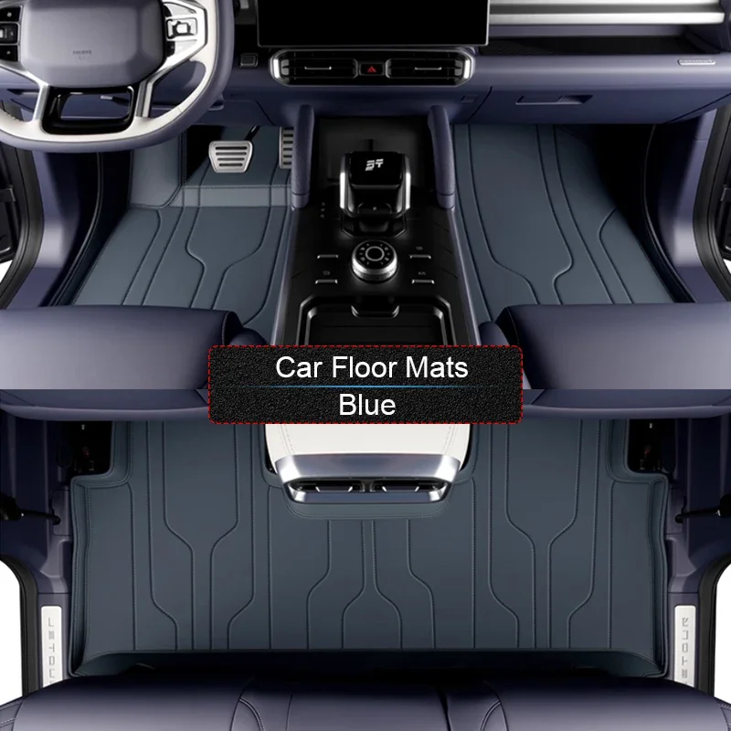 Karpet Mobil Untuk JETOUR T2 2023-Sekarang Kulit Nappa Kustom Anti-Slip Pelindung Kaki Alas Lantai Mewah Tahan Air Aksesori Interior