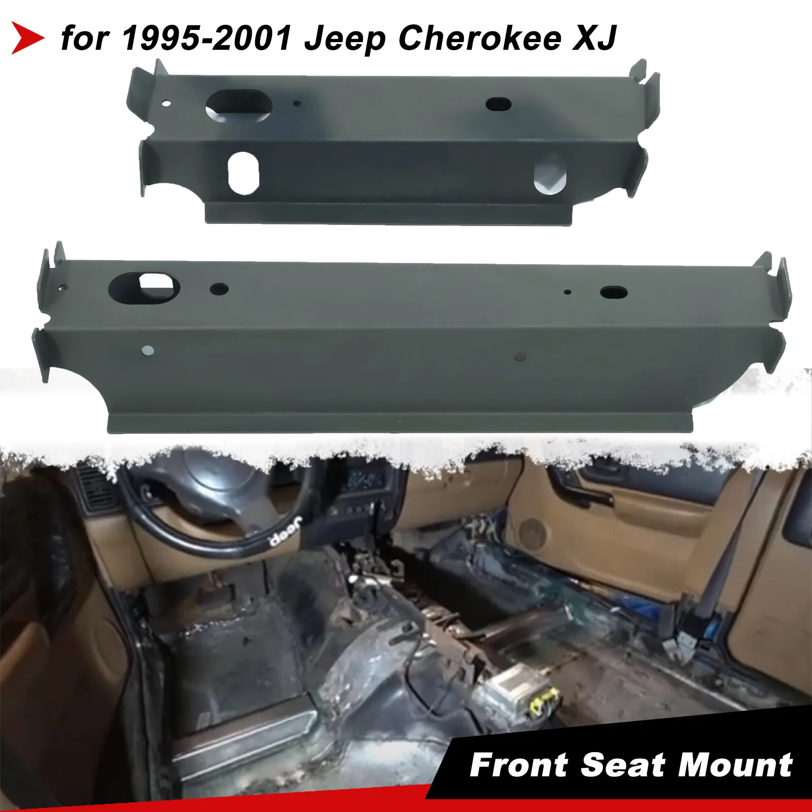 

Приварное крепление на переднее сиденье, подходящее для Jeep Cherokee серии XJ 1995-2001, пара стали