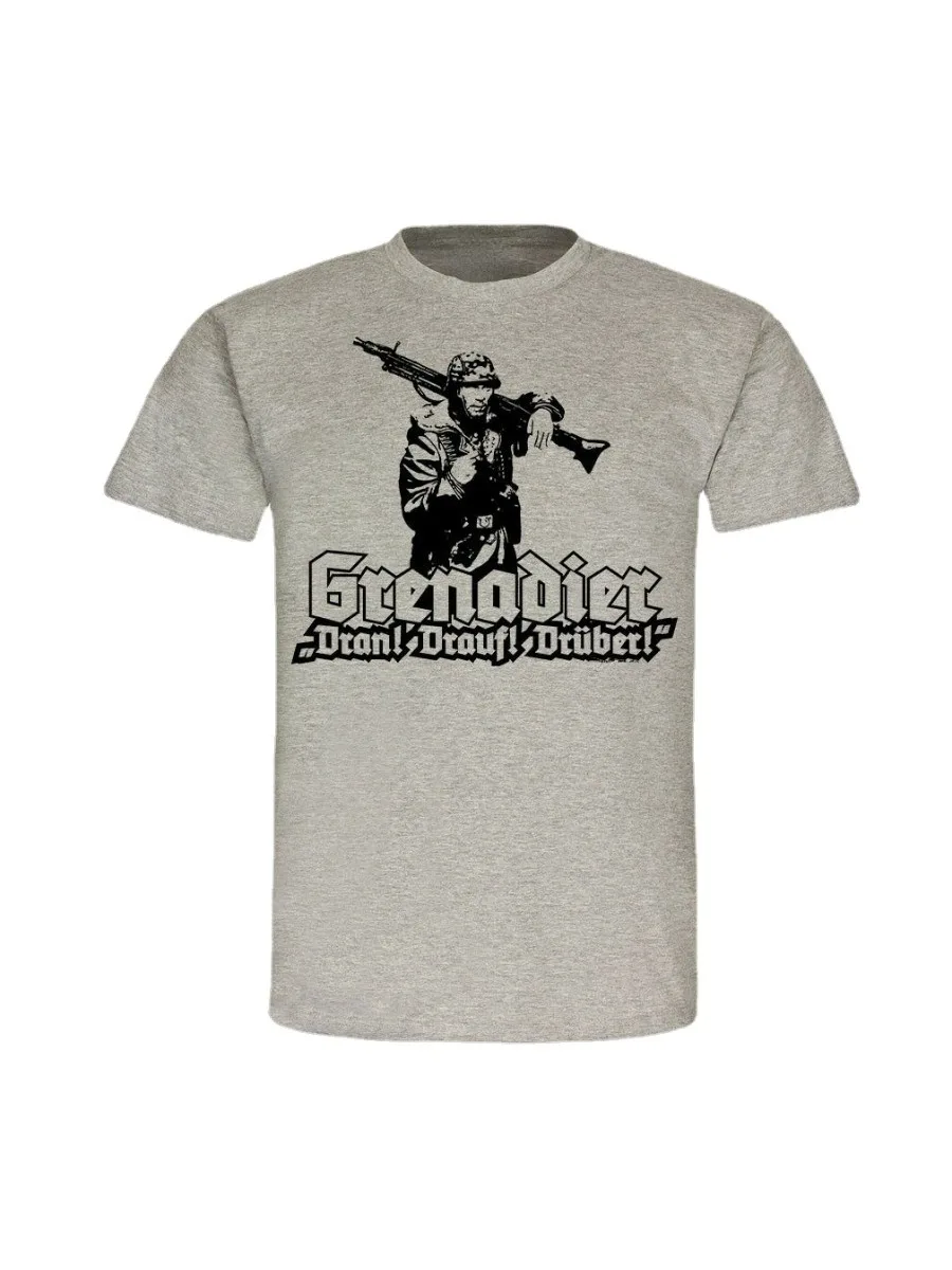 Wehrmacht Panzergrenadier Battle Call Bundeswehr MG42 Grenadier T-Shirt. Premium Cotton Short Sleeve O-Neck Mens T Shirt New