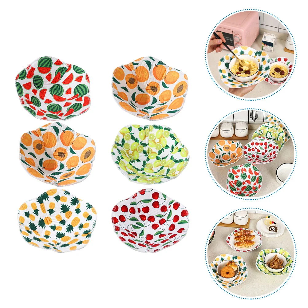 

Microwave Bowl Holder Mats Oven Cozy Decorative Soup Covers Bowls Plate Hugger Pans