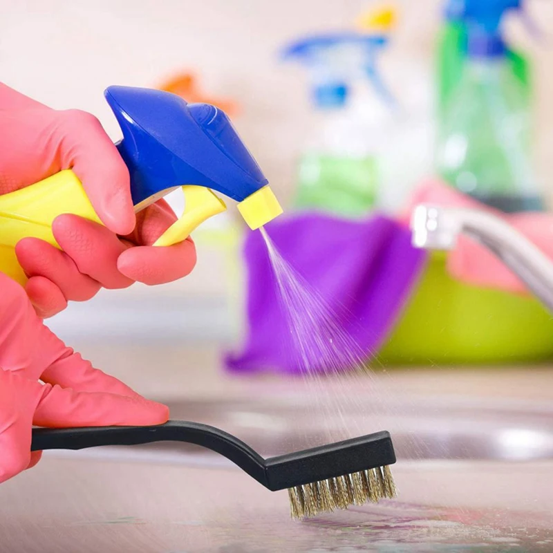 12-Piece Wire Brush Scraping Handle Brush Set Kit Is Used To Clean Welding Slag Rust