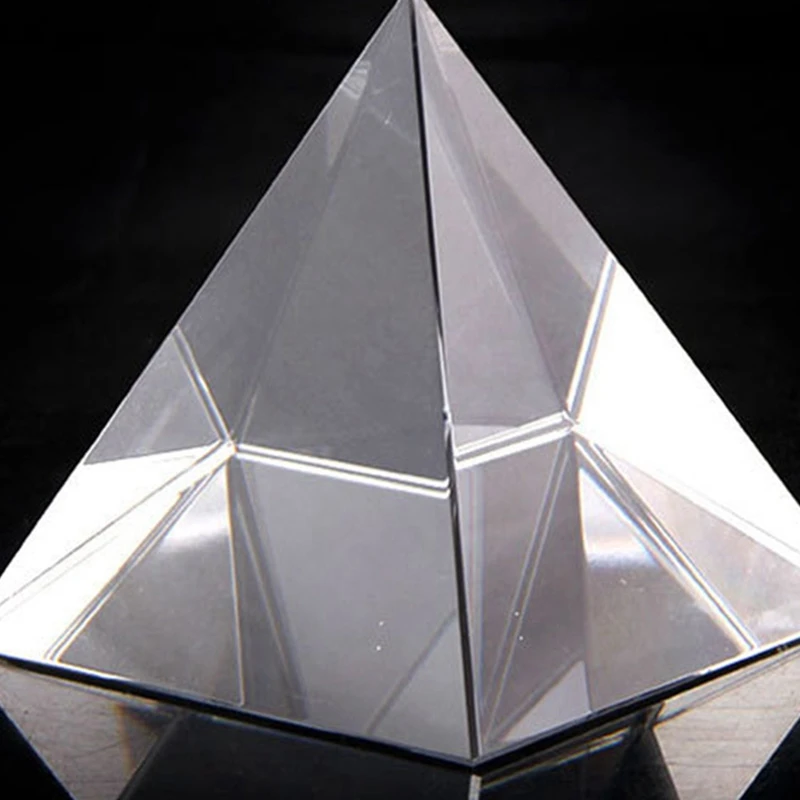 Prism Optical Glass Pyramid 40mm High Rectangular Polyhedron Suitable for Teaching