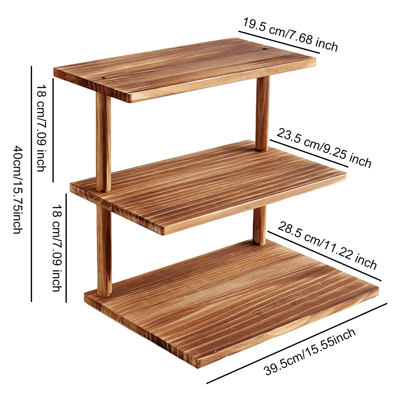 Sturdy 3 Tier Cupcake Stand Wood Material Elegant Pastry Dessert Holder for Wedding Kitchen Parties Display view 4