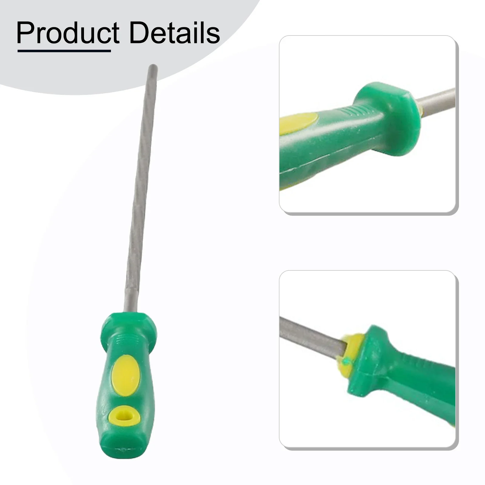Steel Chainsaw File High Carbon Steel File 5.5mm Diameter Plastic Handle Round File 11.22 Inches Length High Carbon Steel