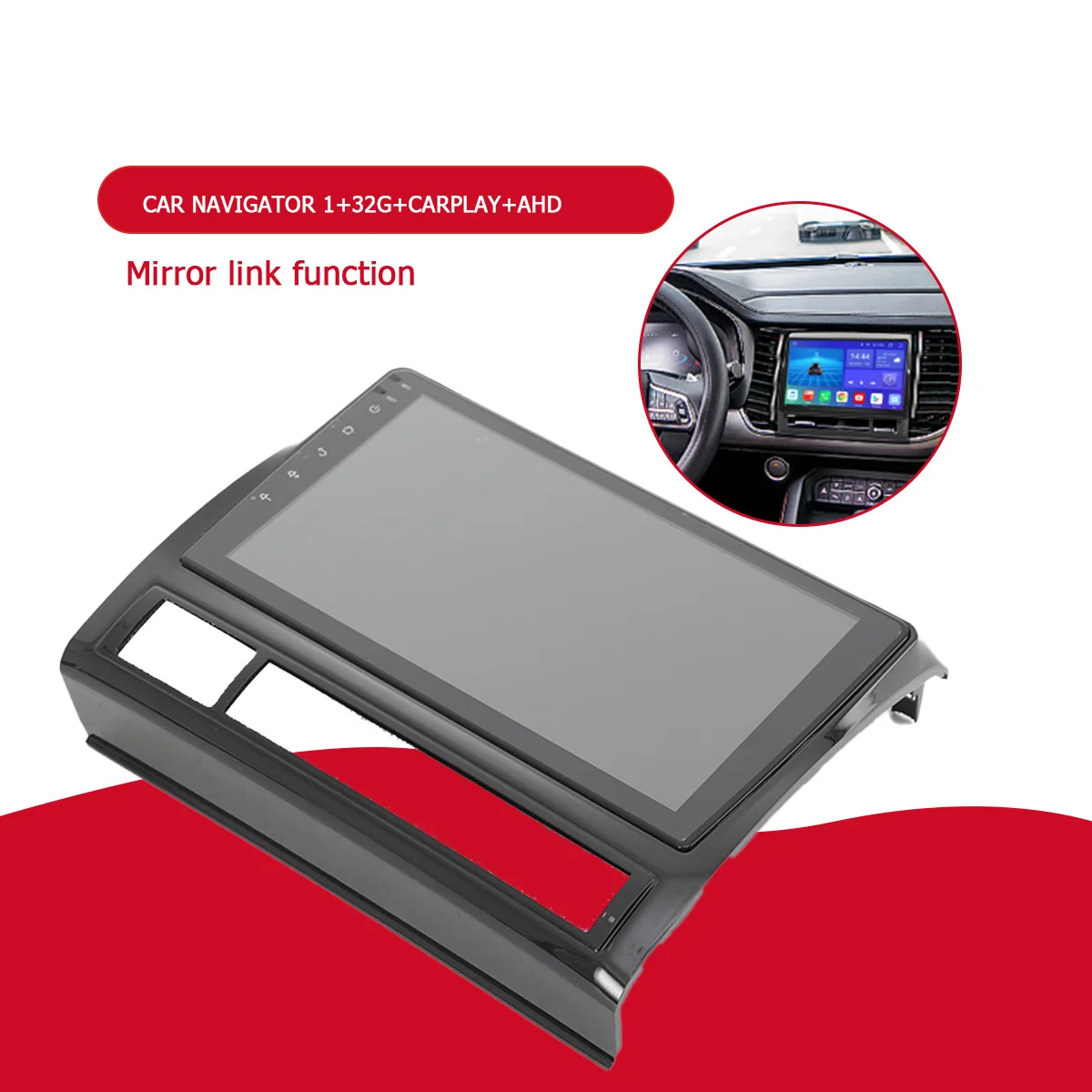 Carplay Android 9-Inch Car Navigator 1+32G+Carplay+AHD Is Suitable For Toyota Tacoma 05-13 Years