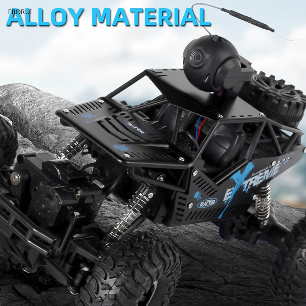 EBORUI 009S Aolly Metal RC Climbing Car with 2.4Ghz WiFi FPV 1080P HD Camera Living Video Record Off-road Monster Truck Toys