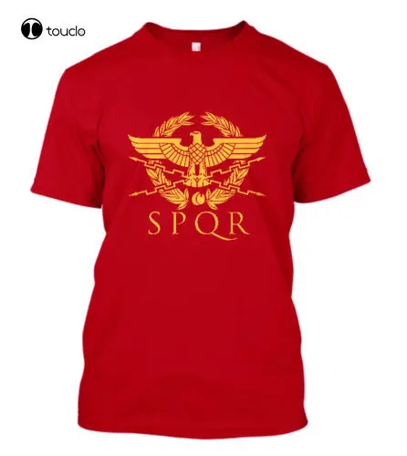 Summer Cool Men Tee Shirt New Vintage Spqr Eagle Rome Latin Cool Retro Men'S Red T-Shirt Size  Funny T-Shirt Fashion Funny New