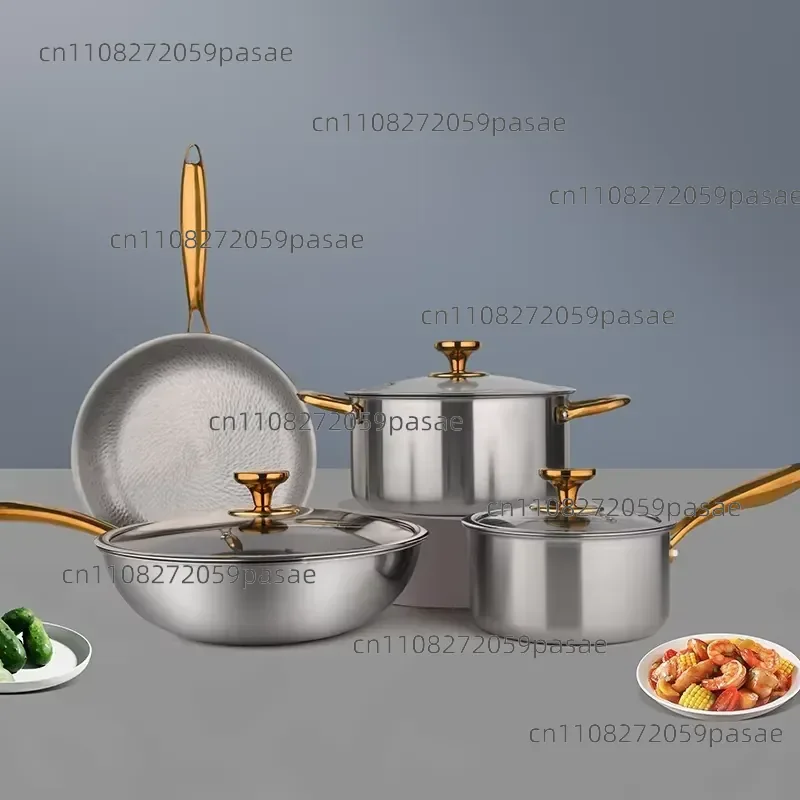 Classic Pure Titanium Non-Stick Pan Set with Glass Cover Dishwasher & Oven Safe for Stir-Fry and Frying