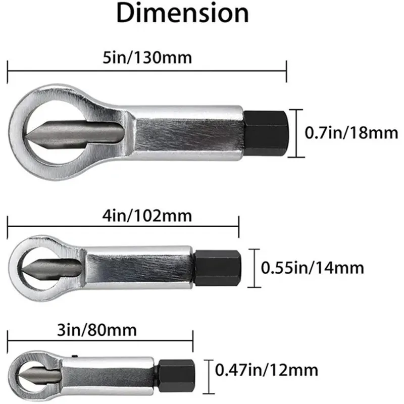 Imagem -06 - Rusty Nut Separation Wrench Divisor de Porca Parafuso Danificado Removedor Spanner Remover Cutter Tool Chave de Aço Ferramentas Extrator Hex