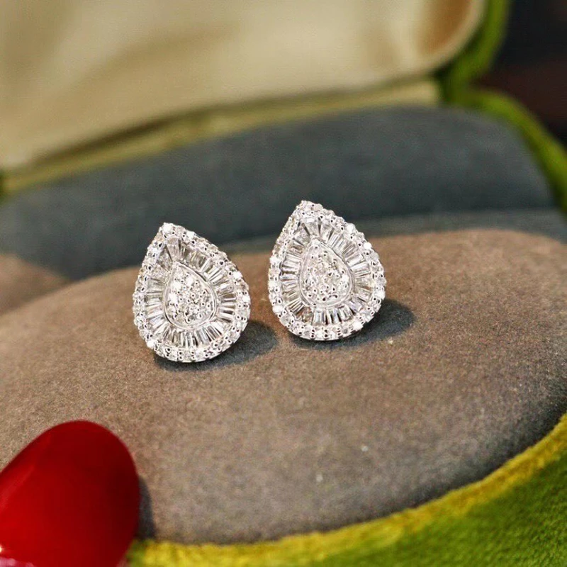 

CAOSHI Exquisite Lady Fashion Earrings Brilliant Crystal Accessories for Wedding Ceremony Stylish Women Versatile Jewelry Gift
