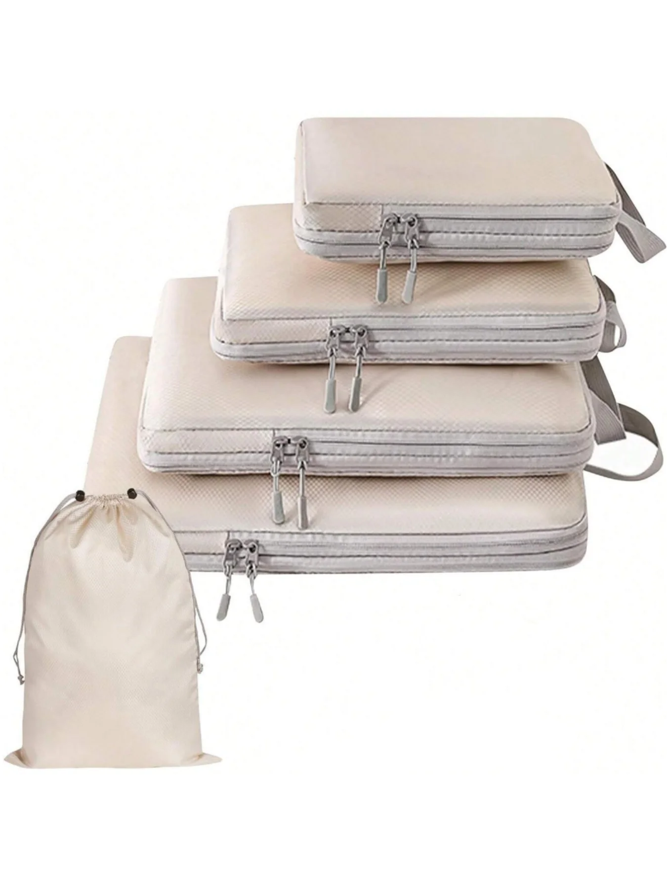 Set/6 Stück komprimierbare Verpackung Reise Aufbewahrungstasche Würfel wasserdichter Koffer Nylon tragbar mit Handtasche Gepäck Organizer Ryanai – Detail 16