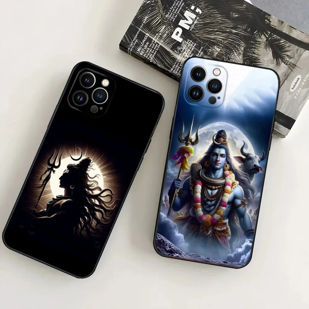 

Lord Shiva Hindu G-God Buddha Phone Case For iPhone16,15,14,13,12 Mini 11 Pro XR,X,XS,MAX 7,8 Plus Silicone Cover Soft Black