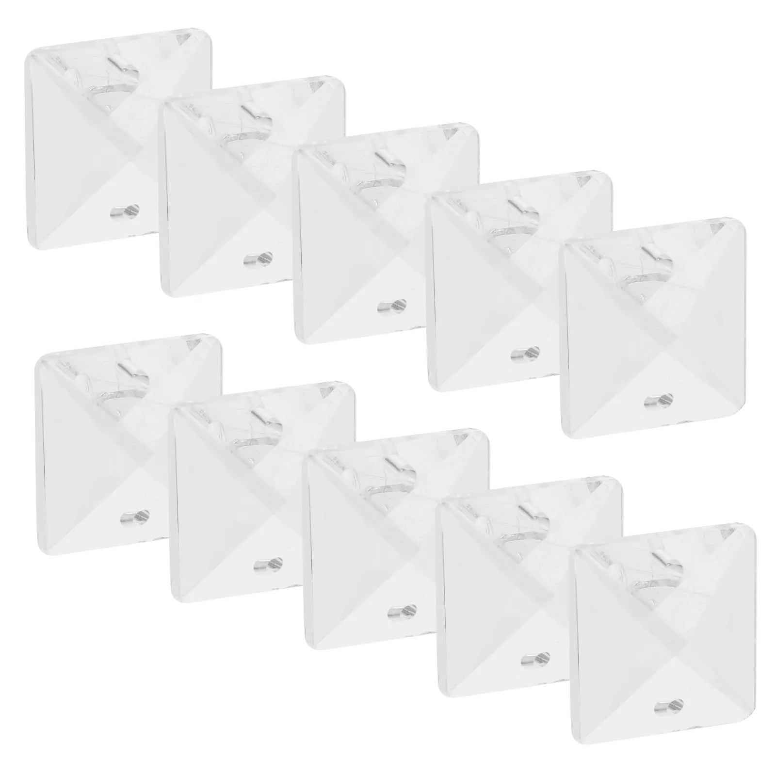 10Pcs Clear Acrylic Crystal Pendants Light Decorative Hanging Drops for Chandelier Replacement Lamp Fixture Wedding Party Home