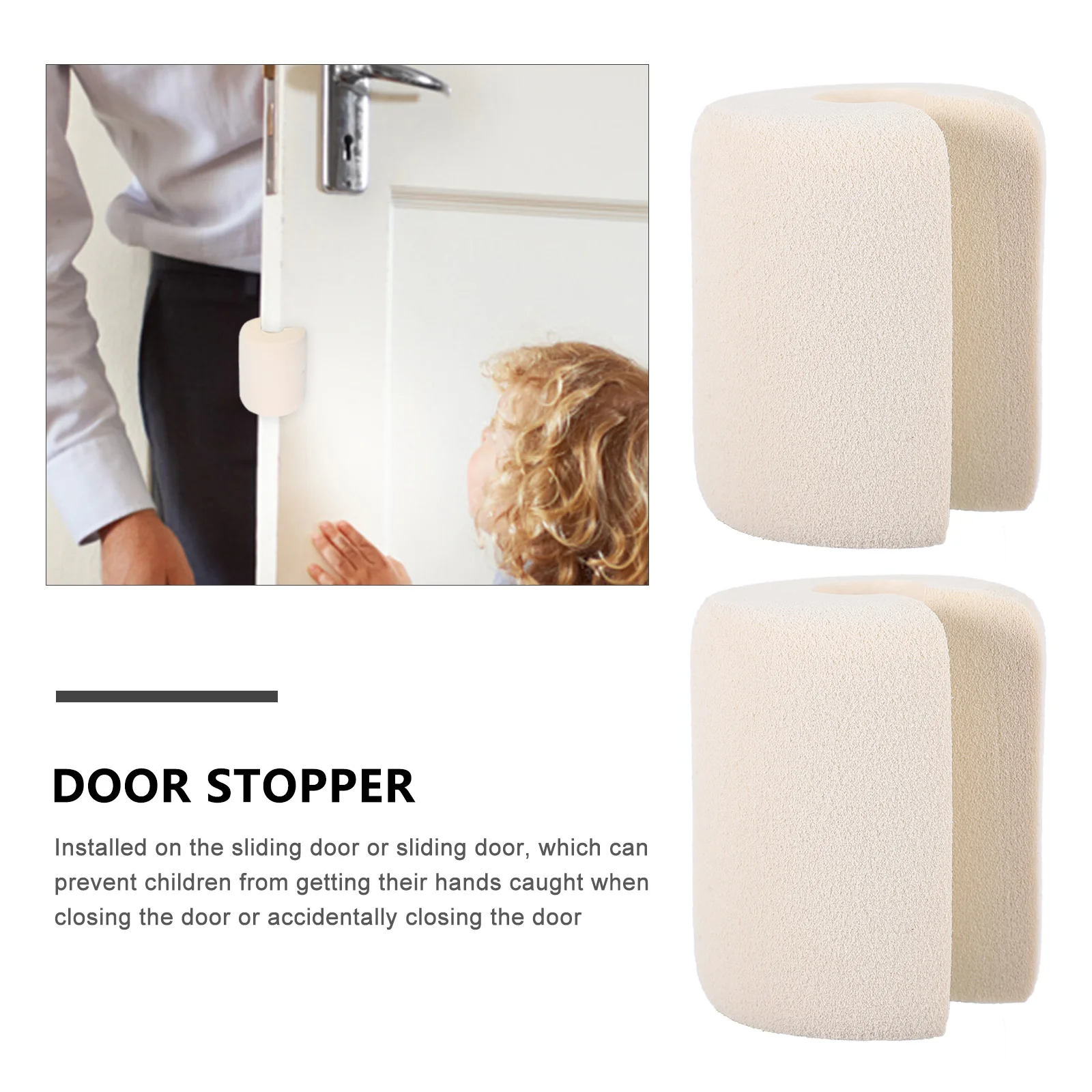 2 Pcs Safety Door Card Child Doormat Hinge 900X700X700CM Nbr Environmental Protection Material Anti-noise Stopper