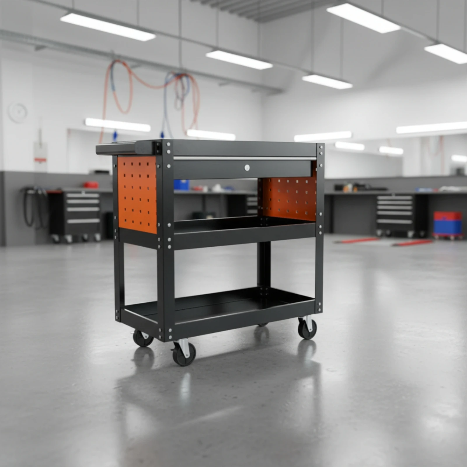 Rolling Tool Cart with Drawer Heavy Duty Tool Cart with Drawer Industrial Multifunctional for Mechanics, Workshop, Garage
