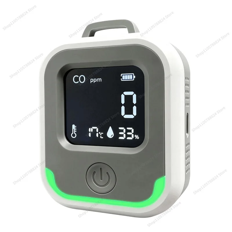 For 5 in 1 carbon monoxide detector CO portable outdoor camping temperature and humidity CO2 monitor