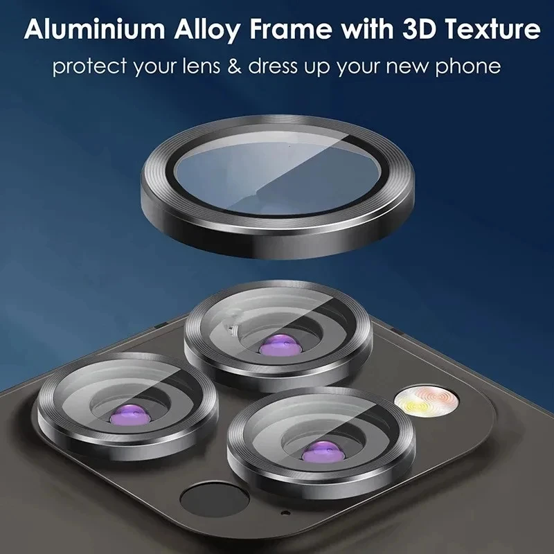 3Pcs Camera Lens Glass Protector For iPhone 11 12 13 14 15 Pro Max 12 13 Mini Protective Glass For iPhone 14 15 Plus Camera Lens