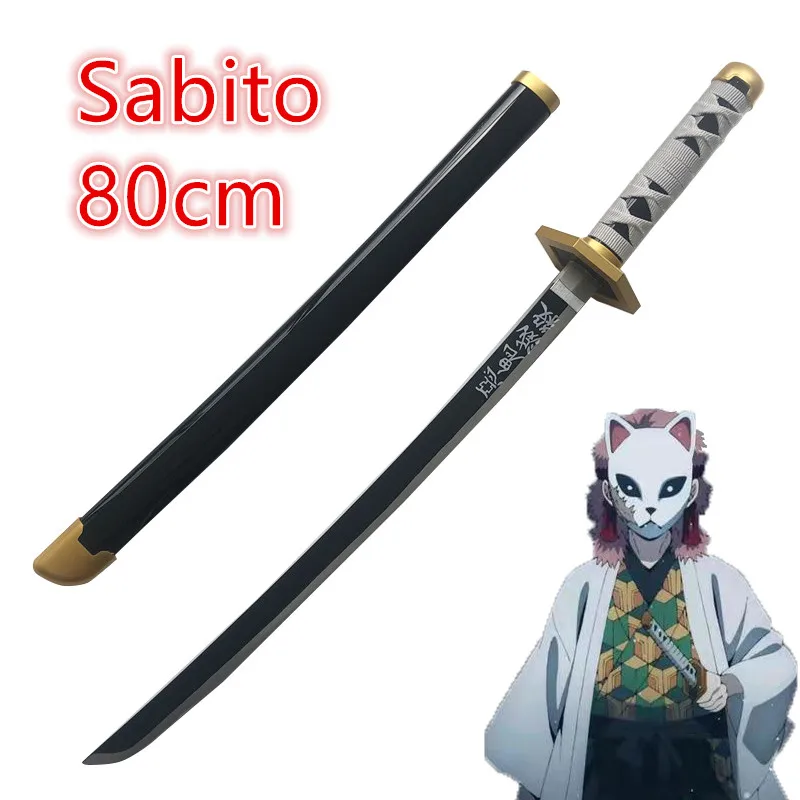 80cm  Sword Weapon  Sabito Cosplay Sword 1:1 Anime Ninja Knife wood toy