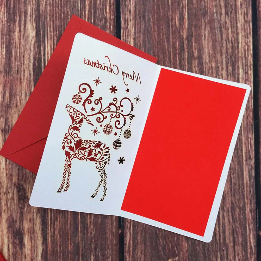 

4 PCS Scented Greeting Card Cards Christmas Blessing Creative Hollow Out Festival Small Three-dimensional