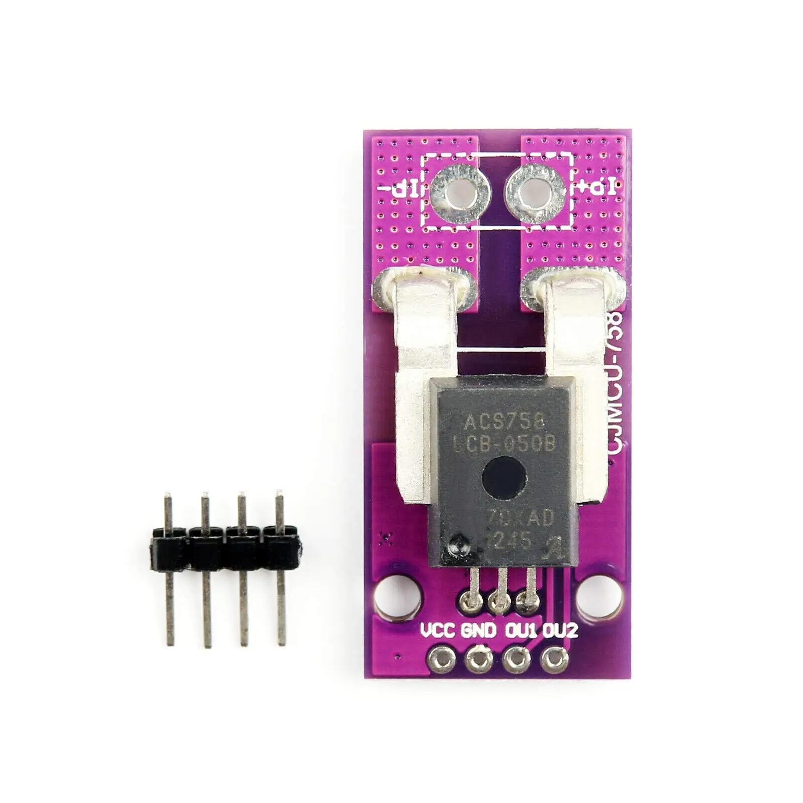 ACS758 Linear Current Sensor Module Linear Analog AC DC 3.3V-5V Current Module 120 kHz Bandwidth 50A Linear Current Sensor