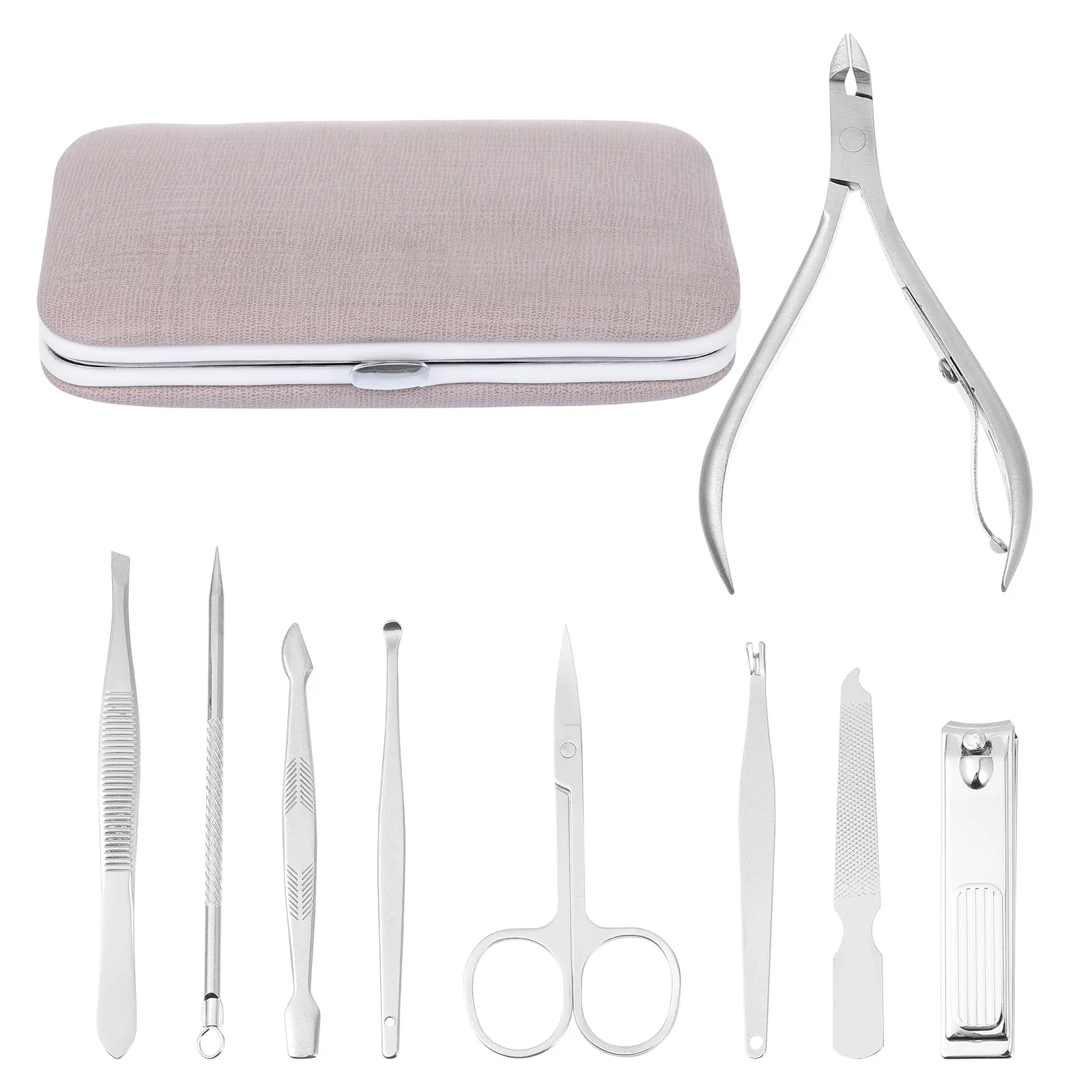 

9 PCS Fingernail Scissors Set Trimmer Care Kit Manicure Toenail Stainless Steel