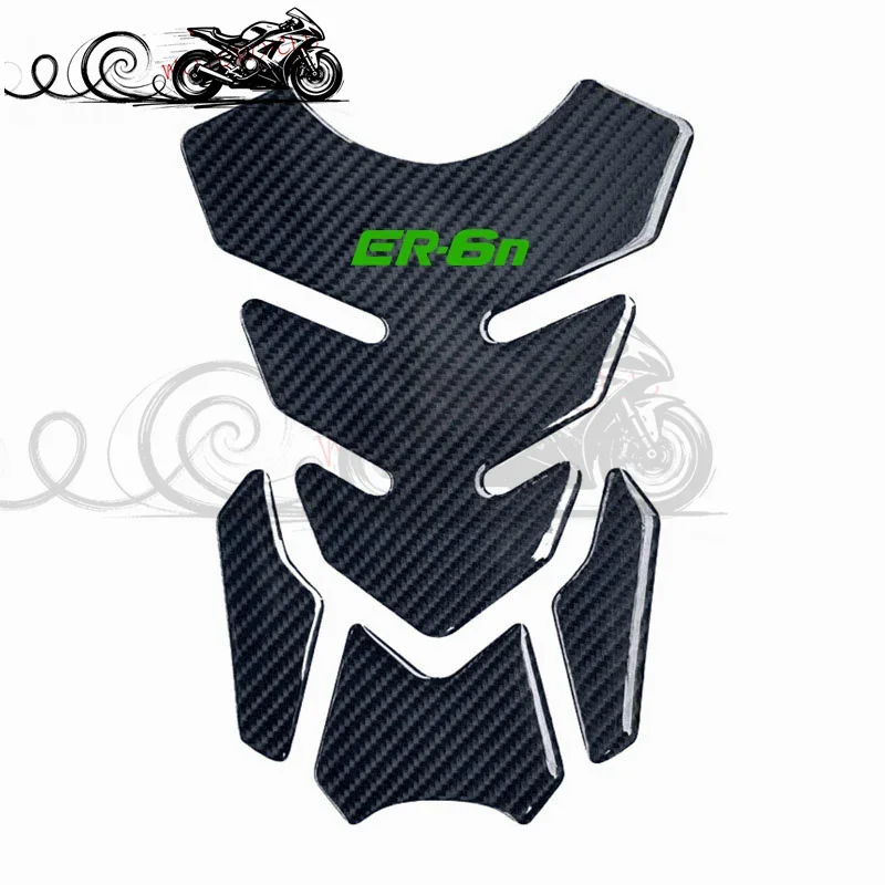 

3D-наклейки-протекторы на бак мотоцикла с эффектом карбона, подходят для Kawasaki ER6N ER-6N, все года выпуска