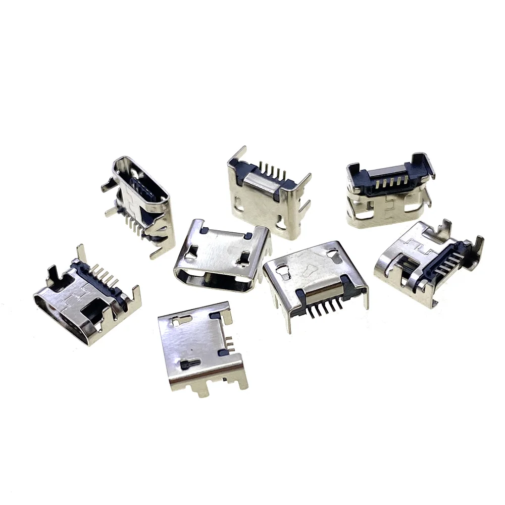 10/20/50 Micro USB 5-pin female USB socket 7.2 flat four pin socket mini USB connector