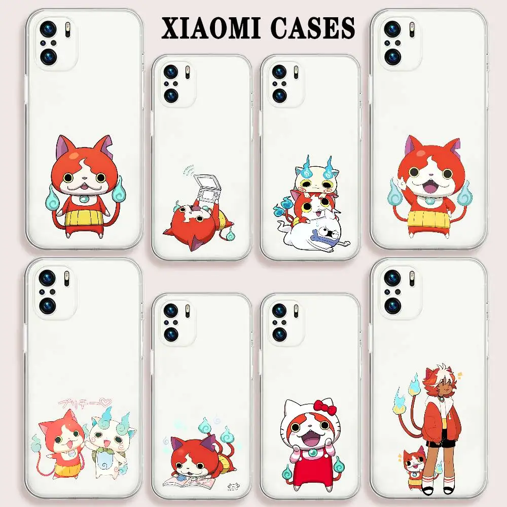 Прозрачный чехол для телефона J-Jibanyan для Xiaomi 11 Redmi Note 11 5G 8T 9A 9 10T Note8Pro Note 9 12S Ultra Design Прозрачный чехол для телефона J-Jibanyan для Xiaomi 11 Redmi Note 11 5G 8T 9A 9 10T Note8Pro Note 9 12S Ultra Design