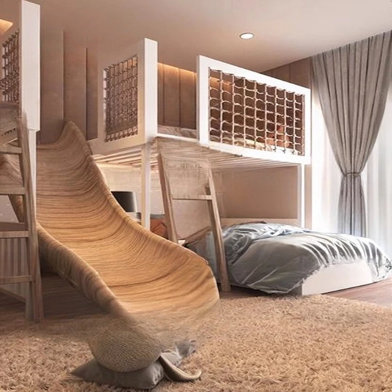 مسرح داخلي لغرفة الأطفال مع sl ide