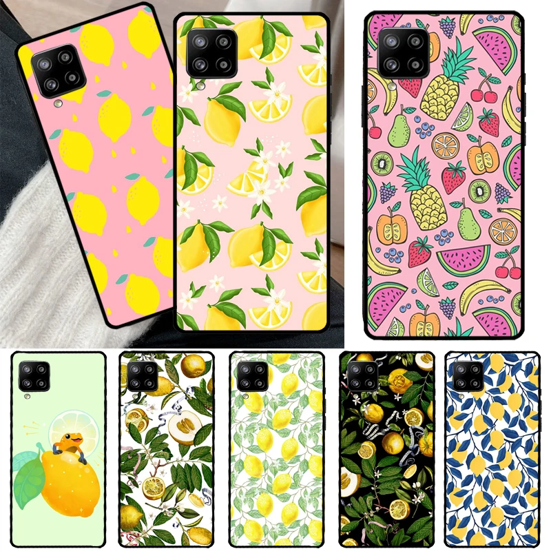 Tropical Summer Fruit Lemon Case For Samsung Galaxy A54 A34 A14 A13 A51 A71 A33 A53 A73 A12 A22 A32 A52 A72 A52S Cover