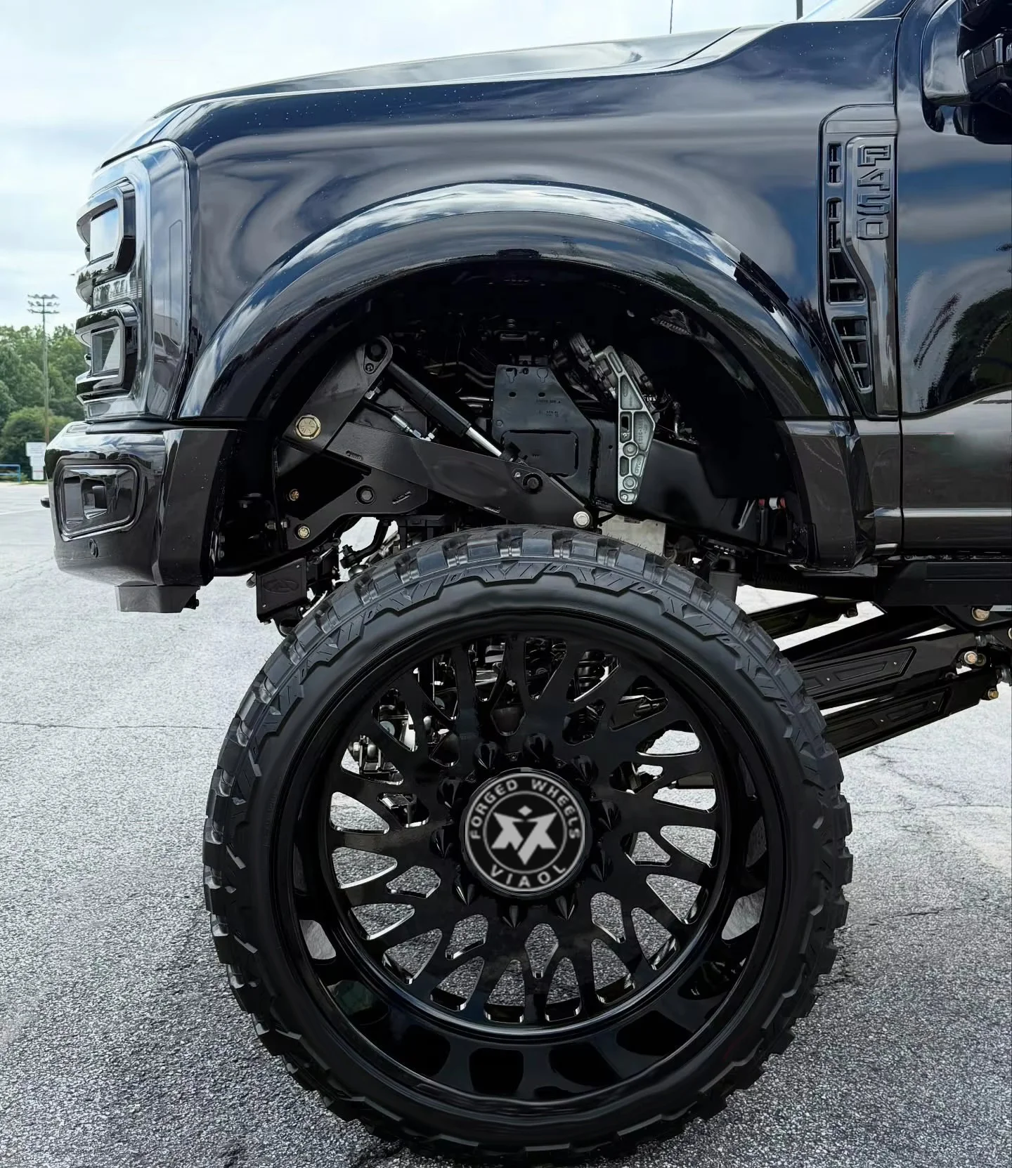 VIAOL Forged wheel for Pickup SUV Off-Road Rim Customizable  Dually rim 8x6.5 22 24 26 28 30 Inch Car Wheel for  F-450 ram ford