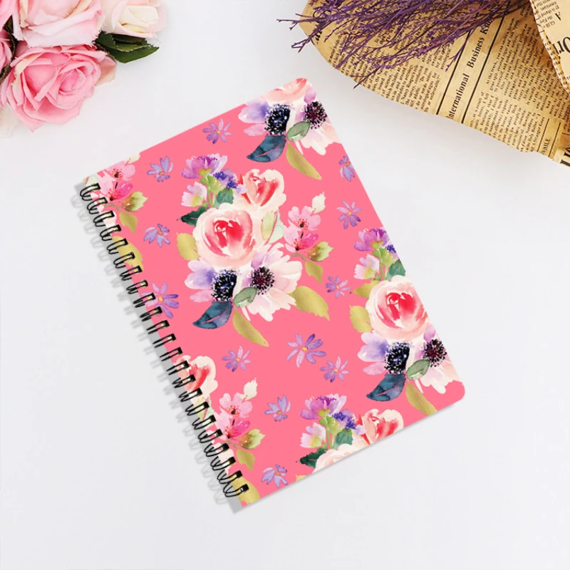 A5/A6 Notebooks with 80 Sheets of Inner Pages Vintage Flowers Books for Girls Women Students Office Stationery