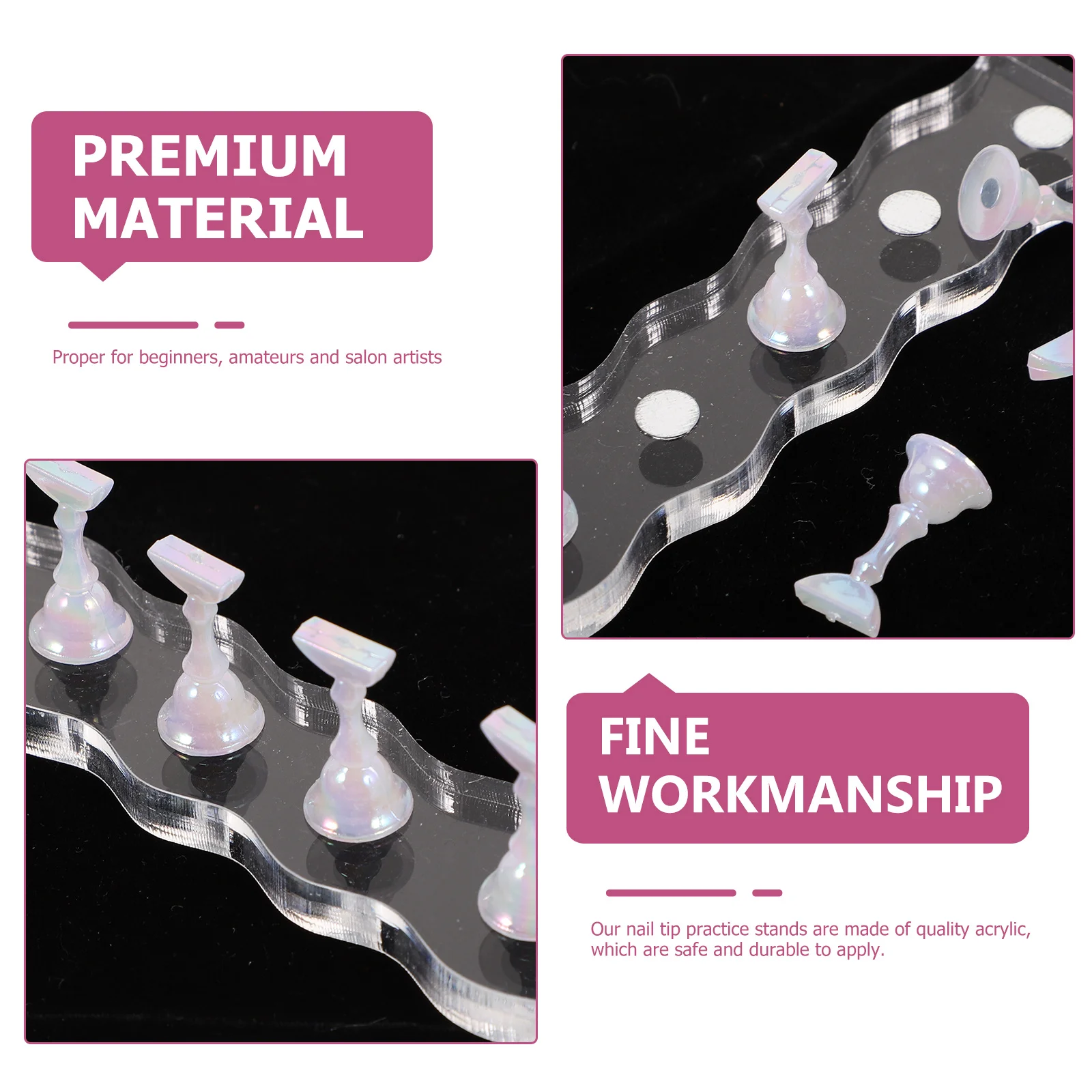 

1Set Convenient Nail Art Practice Stands Holder for Daily Design Repeated Training At Home Salon School Nail Stand