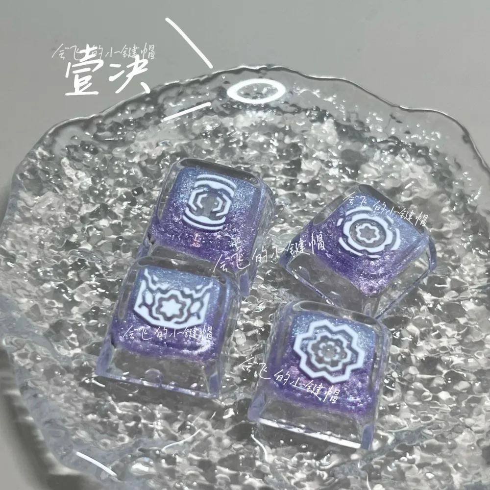 VALORANT – capuchons de touches pour clavier mécanique, compétence ISO, violet, Transparent, profil XDA, contrat sans peur, personnalité, PC, cadeau