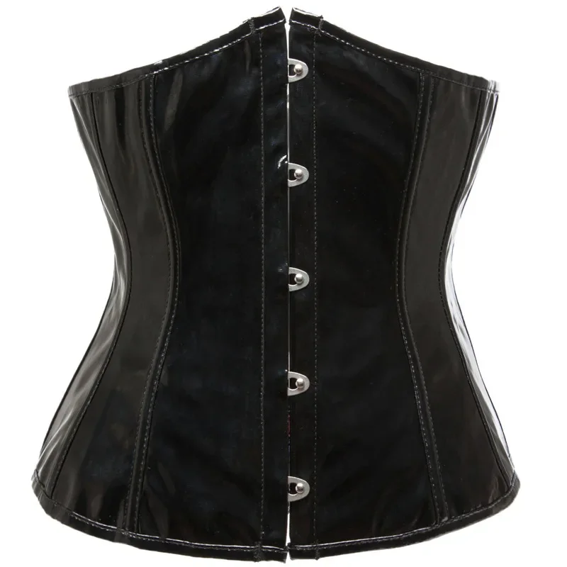 PU Leather Corset Waist Trainer Corselet Polyester Women Steampunk Bustiers & Corsets