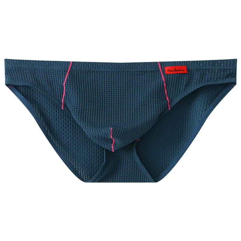 Men's Sexy Bikini Ice Silk Elasticity Comfortable Lightweight Quick Dry Sports Panties Gays Low-Rise Bulge Pouch Hip Lift Briefs