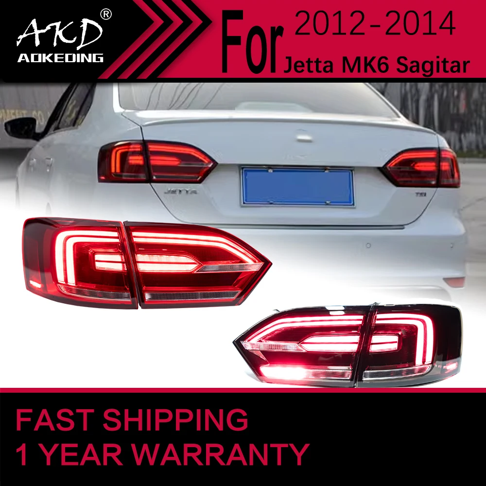 

Car Lights for VW Jetta MK6 LED Tail Light 2012-2014 Sagitar Rear Stop Lamp Brake Signal DRL Reverse Automotive Accessories