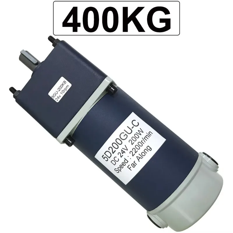 Powerful 200W Micro Electric DC Geared Motor 12V 24V High Torque Low Speed 10 To 600RPM DC Motors Adjustable Speed Reversed