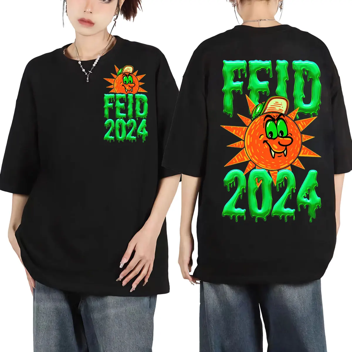 

Футболка Rapper Feid FerxxoCalipsis Tour 2024 графическая Мужская Женская модная футболка в стиле хип-хоп рэп Повседневная Свободная футболка из чистого хлопка